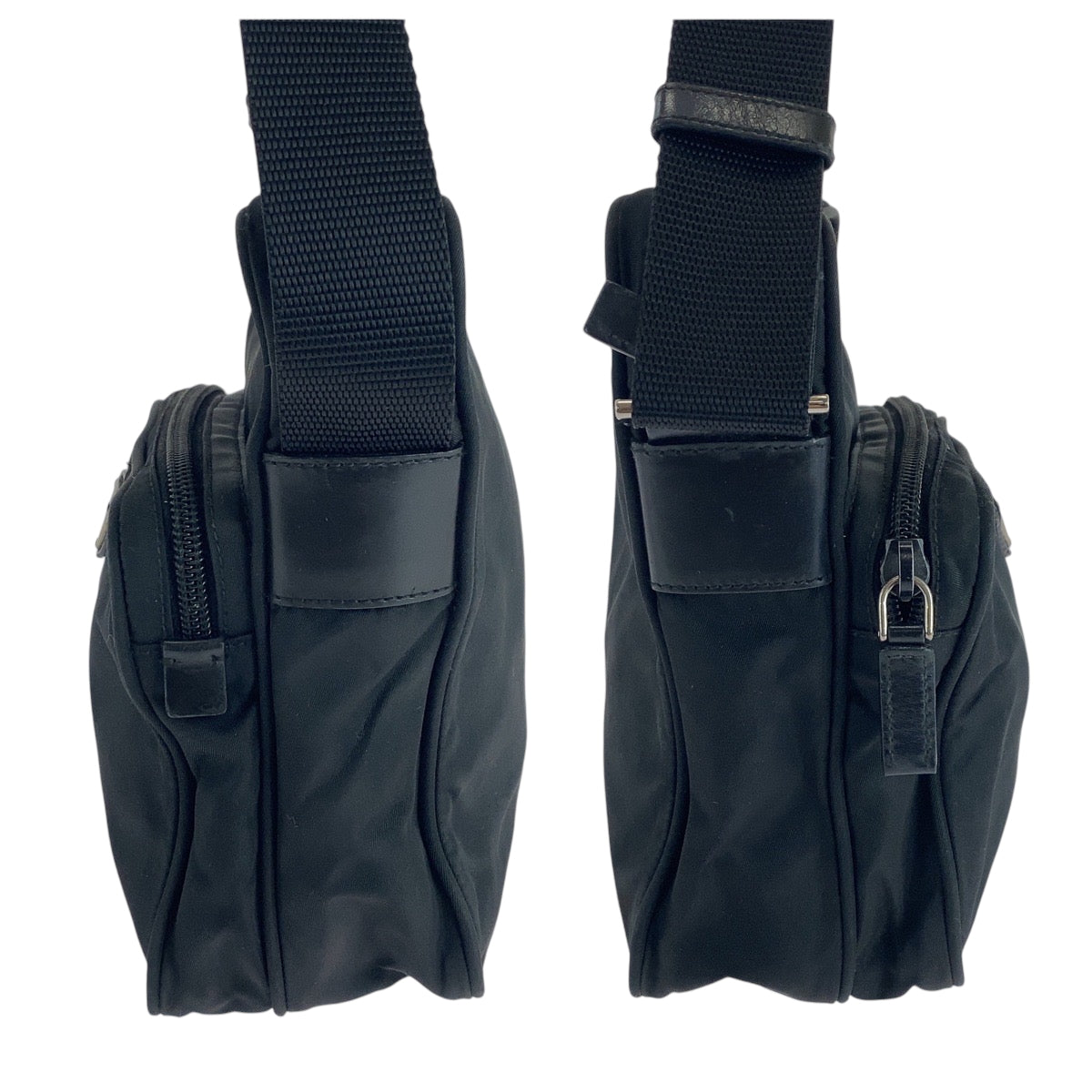 16499
PRADA プラダ テスート 三角ロゴプレート ブラック 黒 シルバー金具 ナイロン BT0169 ショルダーバッグ ポシェット  メンズ ABP40