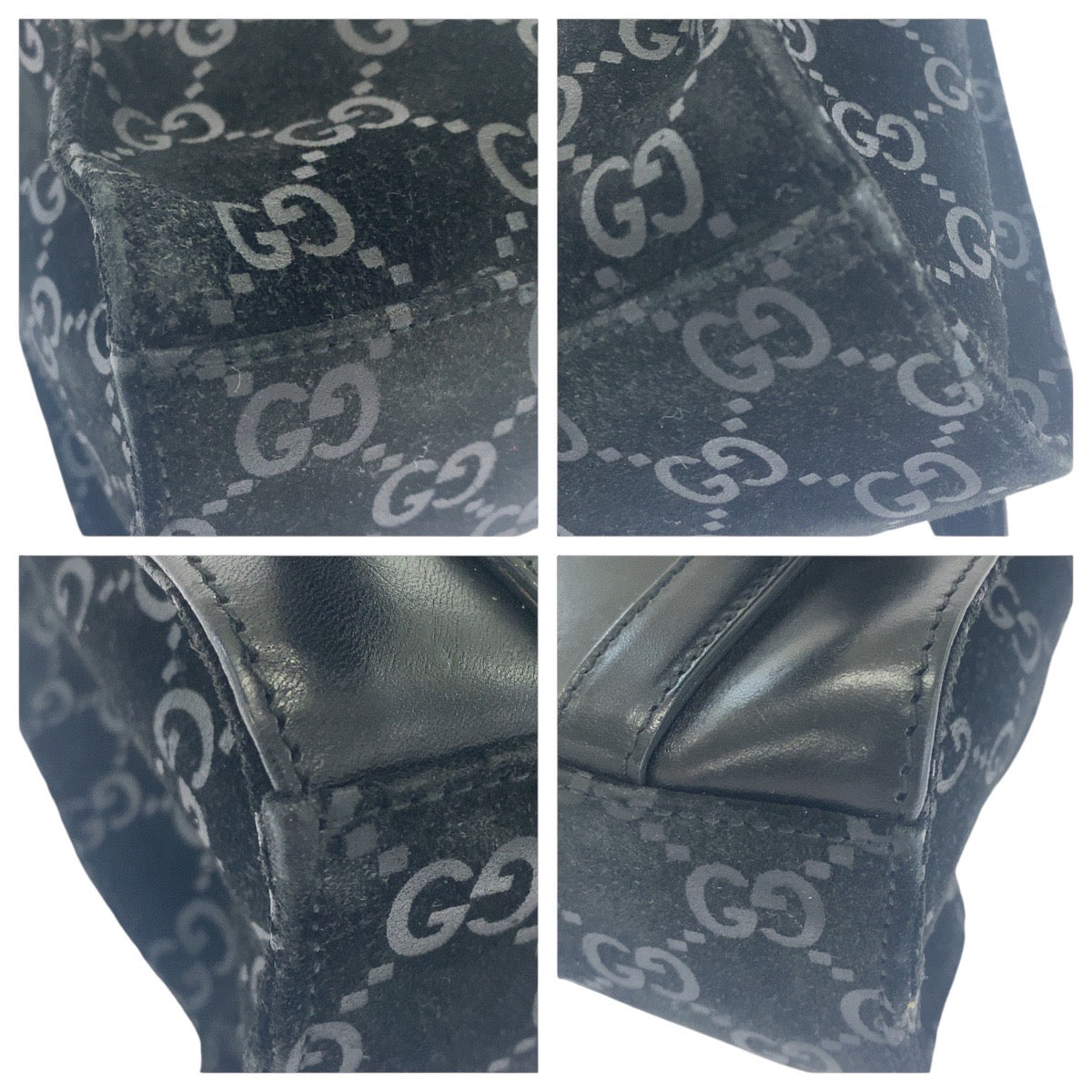 16502
GUCCI グッチ ジャッキー ブラック シルバー金具 スウェード / レザー 003 0236 リュックサック バックパック レディース AB50