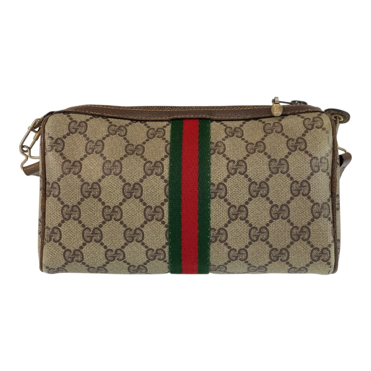 16503
GUCCI グッチ シェリーライン オールドグッチ ベージュ ブラウン ゴールド金具 GGスプリームキャンバス / レザー 41 004 4465 ショルダーバッグ ポシェット  レディース AB27