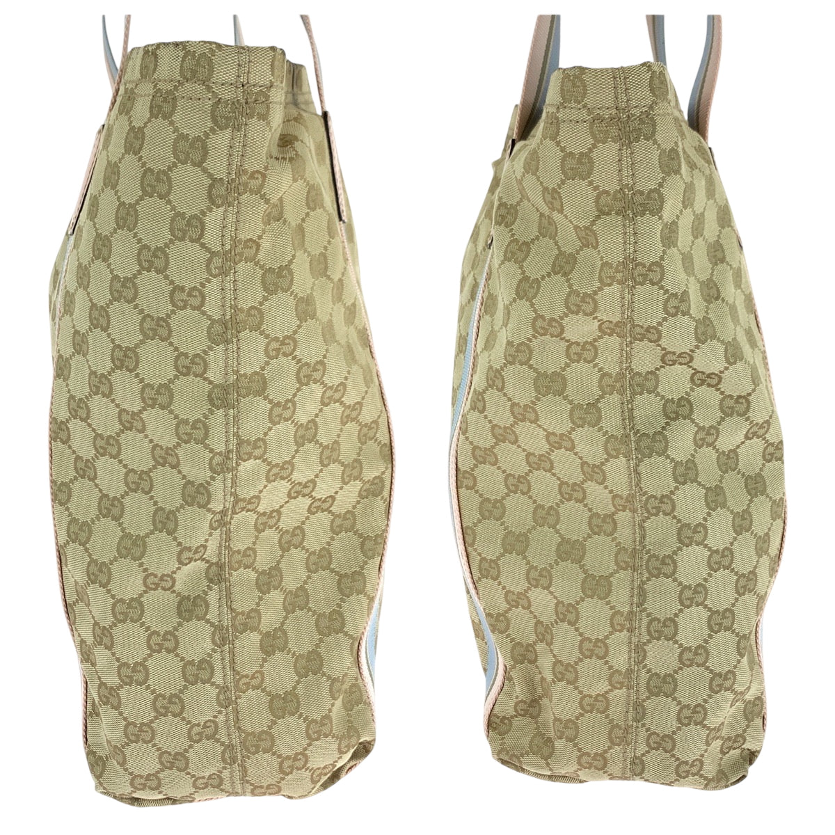 16504
GUCCI グッチ シェリー ベージュ ピンク ブルー GGキャンバス 189669 トートバッグ ハンドバッグ ショルダーバッグ  レディース AB32