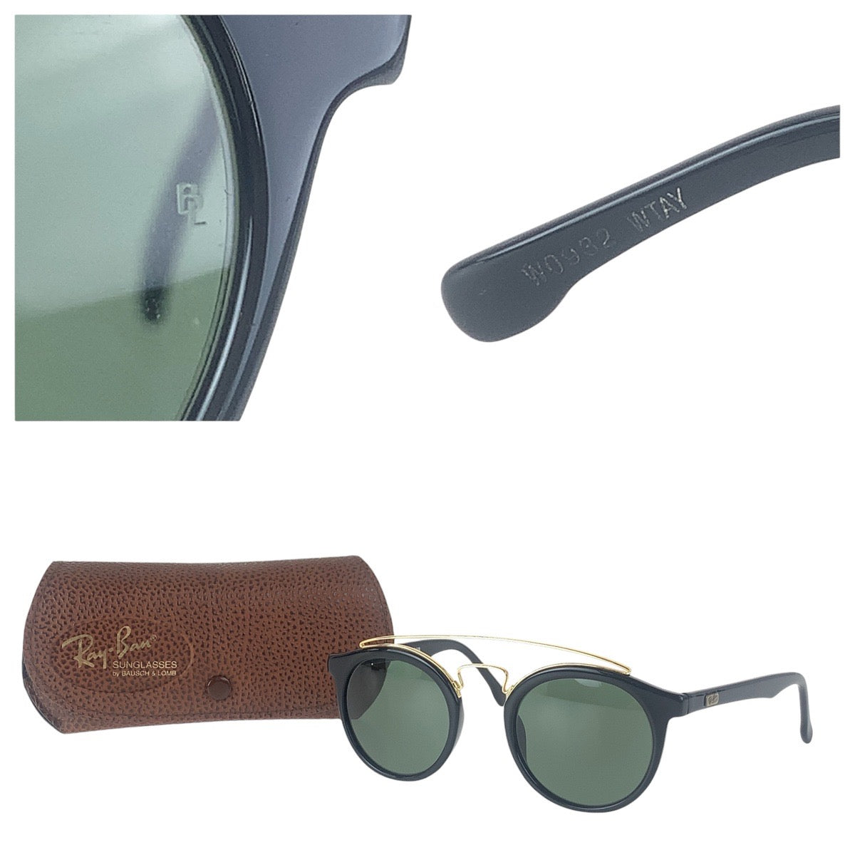 16507
Ray-Ban レイバン ヴィンテージ GATSBY STYLE 4 ブラック ゴールド金具 プラスチック / メタル W0932 WTAY サングラス ボストン  メンズ A17