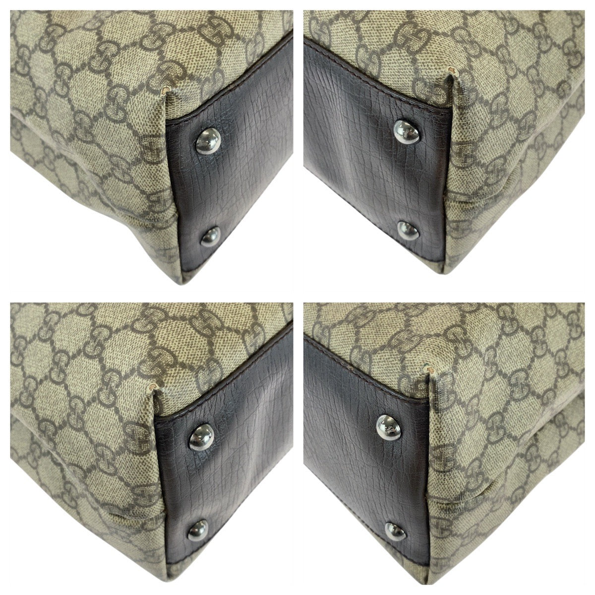 16513
GUCCI グッチ ベージュ ブラウン GGスプリームキャンバス / レザー 131220 トートバッグ ショルダーバッグ  レディース AB27