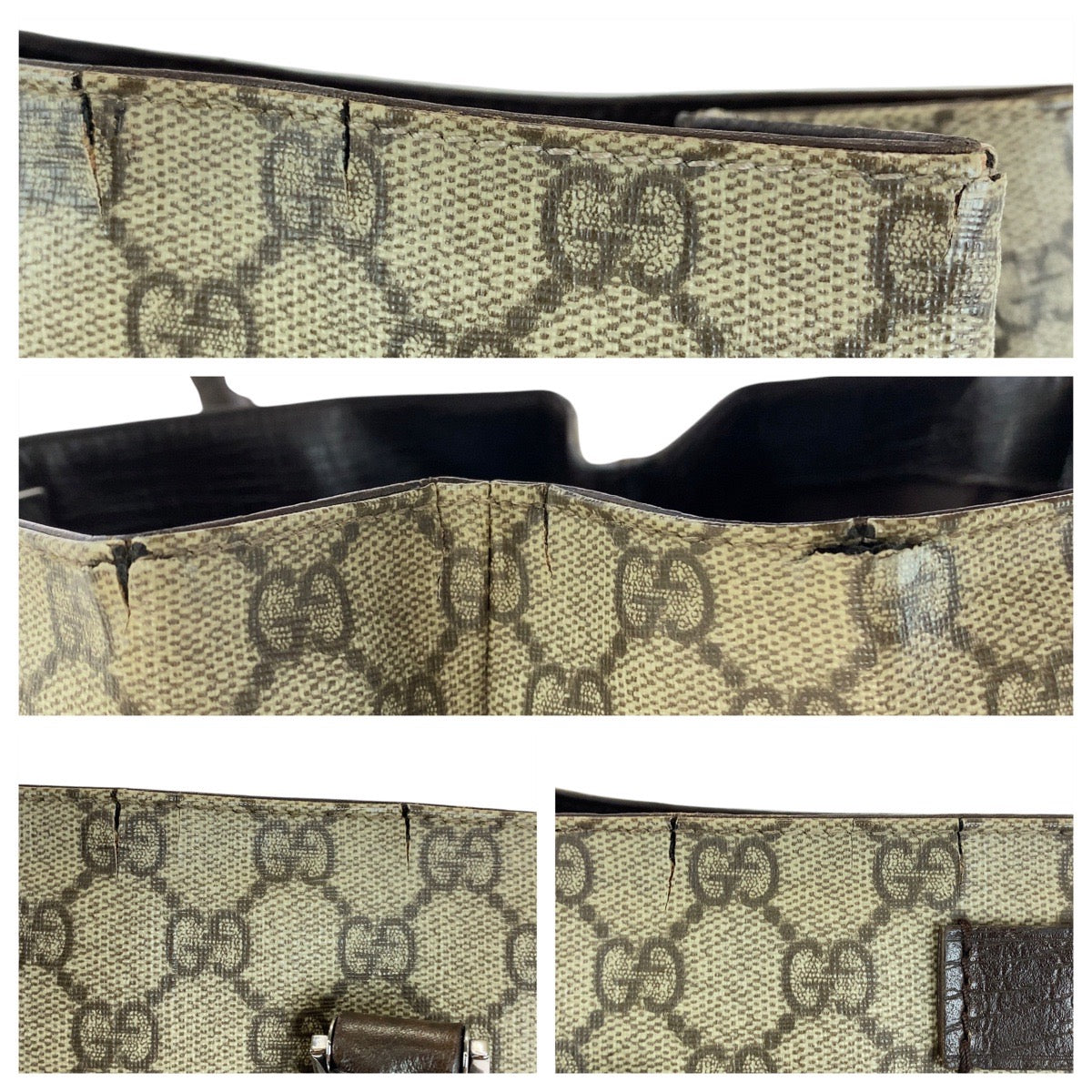 16513
GUCCI グッチ ベージュ ブラウン GGスプリームキャンバス / レザー 131220 トートバッグ ショルダーバッグ  レディース AB27