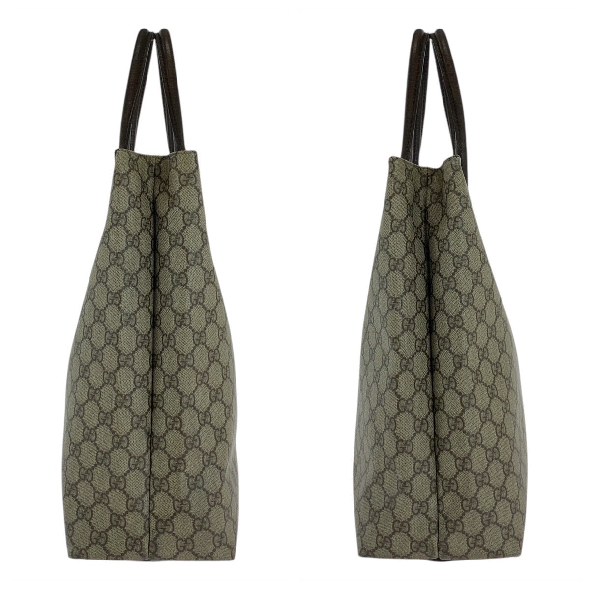 16513
GUCCI グッチ ベージュ ブラウン GGスプリームキャンバス / レザー 131220 トートバッグ ショルダーバッグ  レディース AB27