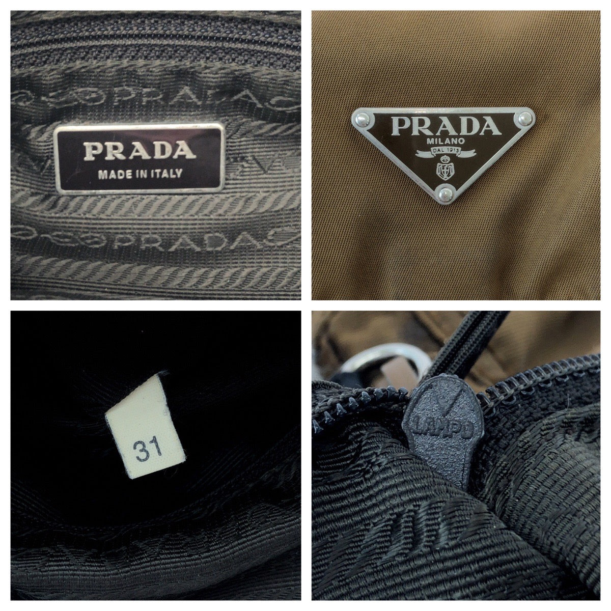 16516
PRADA プラダ テスート 三角ロゴプレート キャメル ブラウン シルバー金具 ナイロン 1BD994 ショルダーバッグ ポシェット  メンズ ABP35