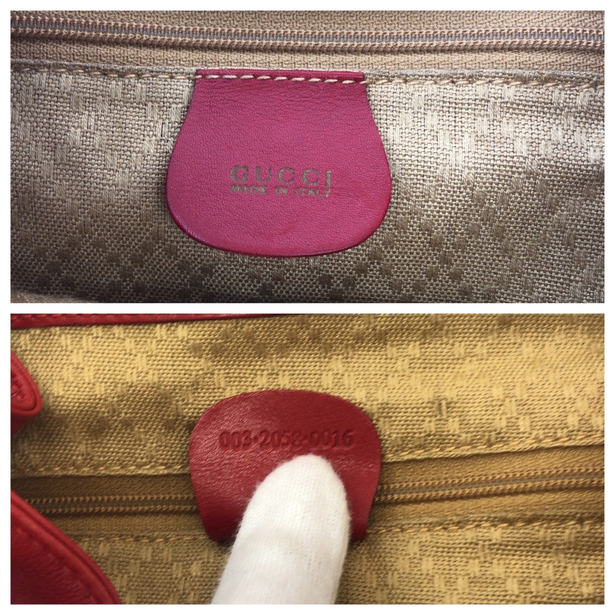 16519
GUCCI グッチ バンブー レッド ブラウン ゴールド金具 レザー 003 2058 0016 リュックサック バックパック  レディース ABP42