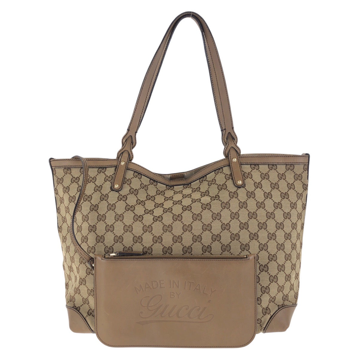16520
GUCCI グッチ ブラウン ゴールド金具 GGキャンバス / レザー 247209 トートバッグ ショルダーバッグ  レディース