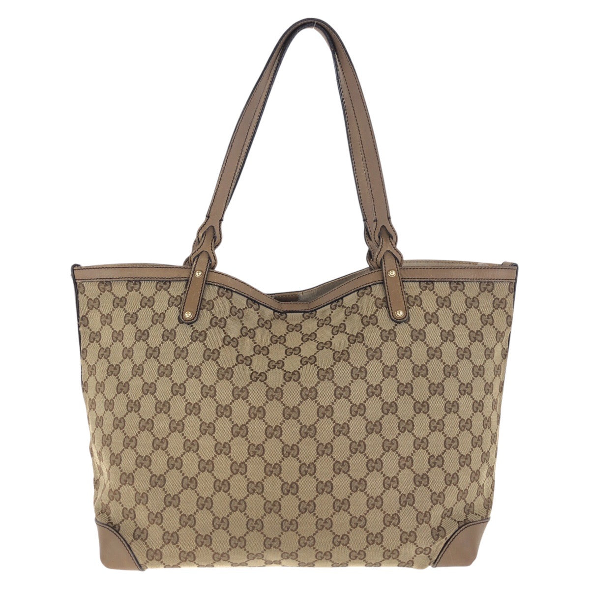 16520
GUCCI グッチ ブラウン ゴールド金具 GGキャンバス / レザー 247209 トートバッグ ショルダーバッグ  レディース