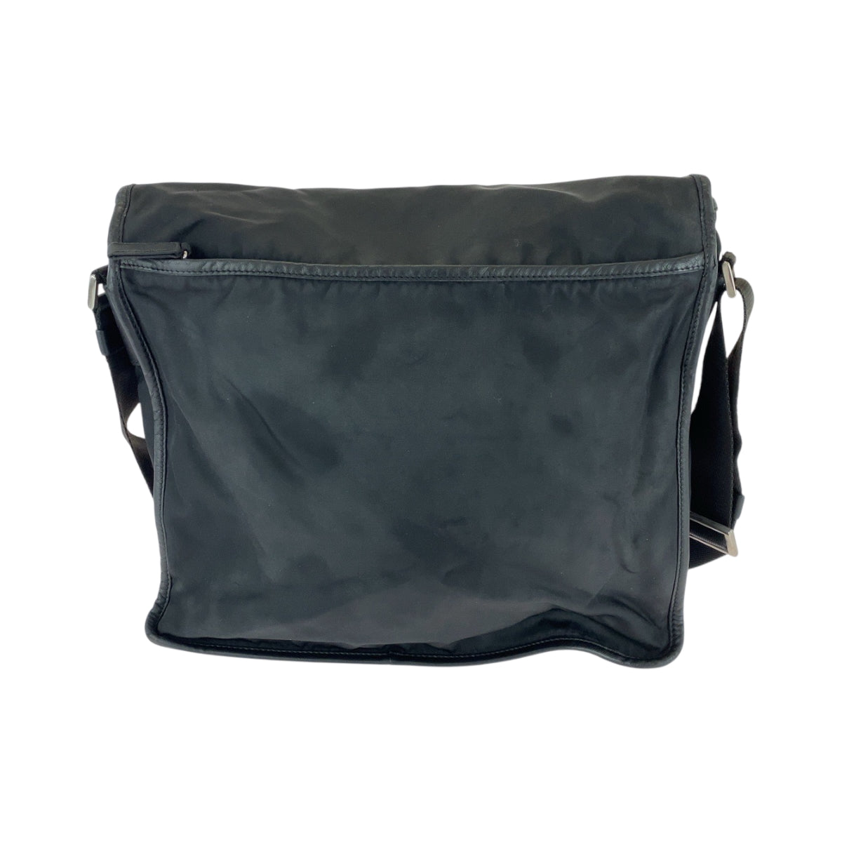 16522
PRADA プラダ テスート 三角ロゴプレート ブラック 黒 シルバー金具 ナイロン V166 ショルダーバッグ メッセンジャーバッグ  レディース AB32