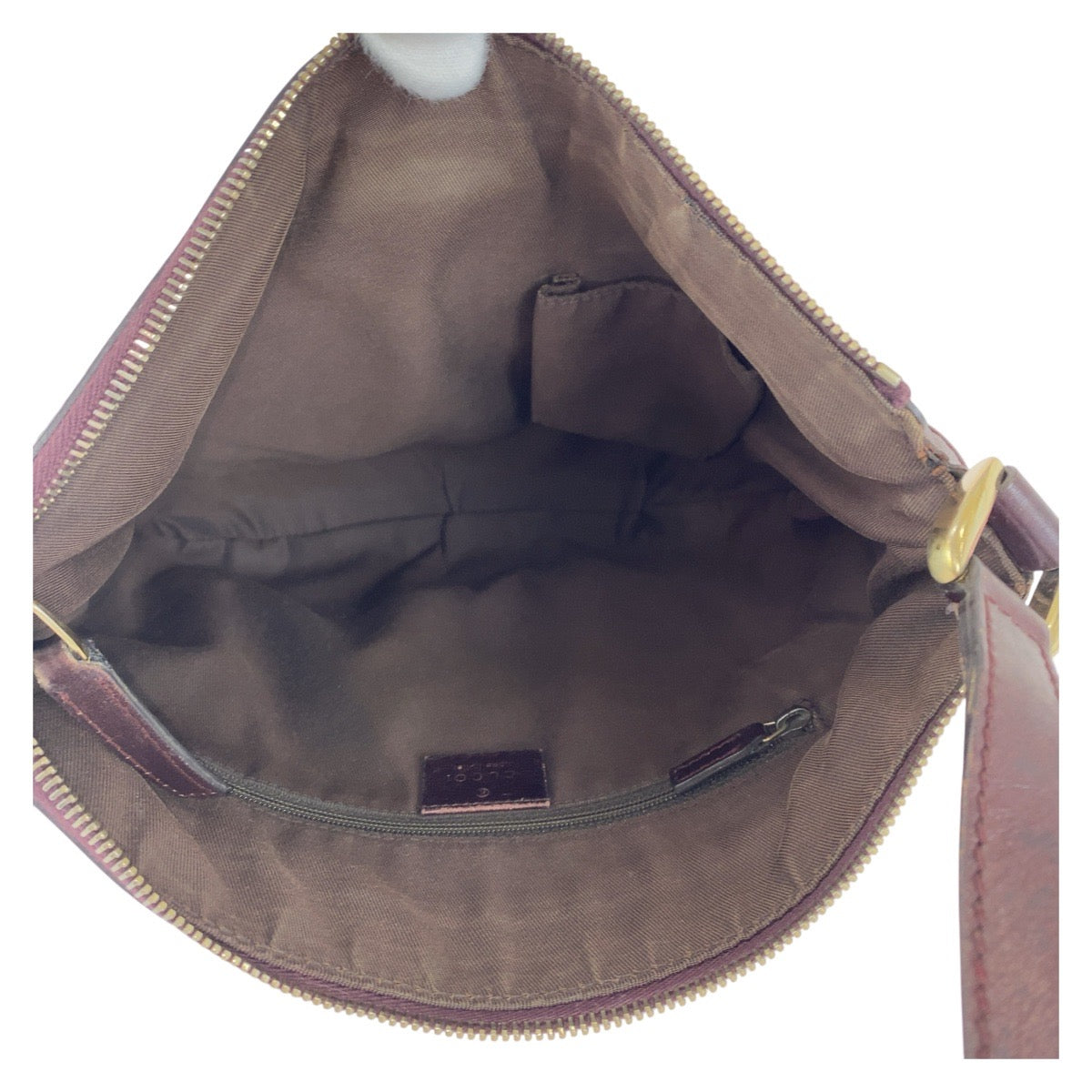 16530
GUCCI グッチ アビー グッチシマ ブラウン ゴールド金具 レザー 203257 ショルダーバッグ ポシェット  レディース AB32