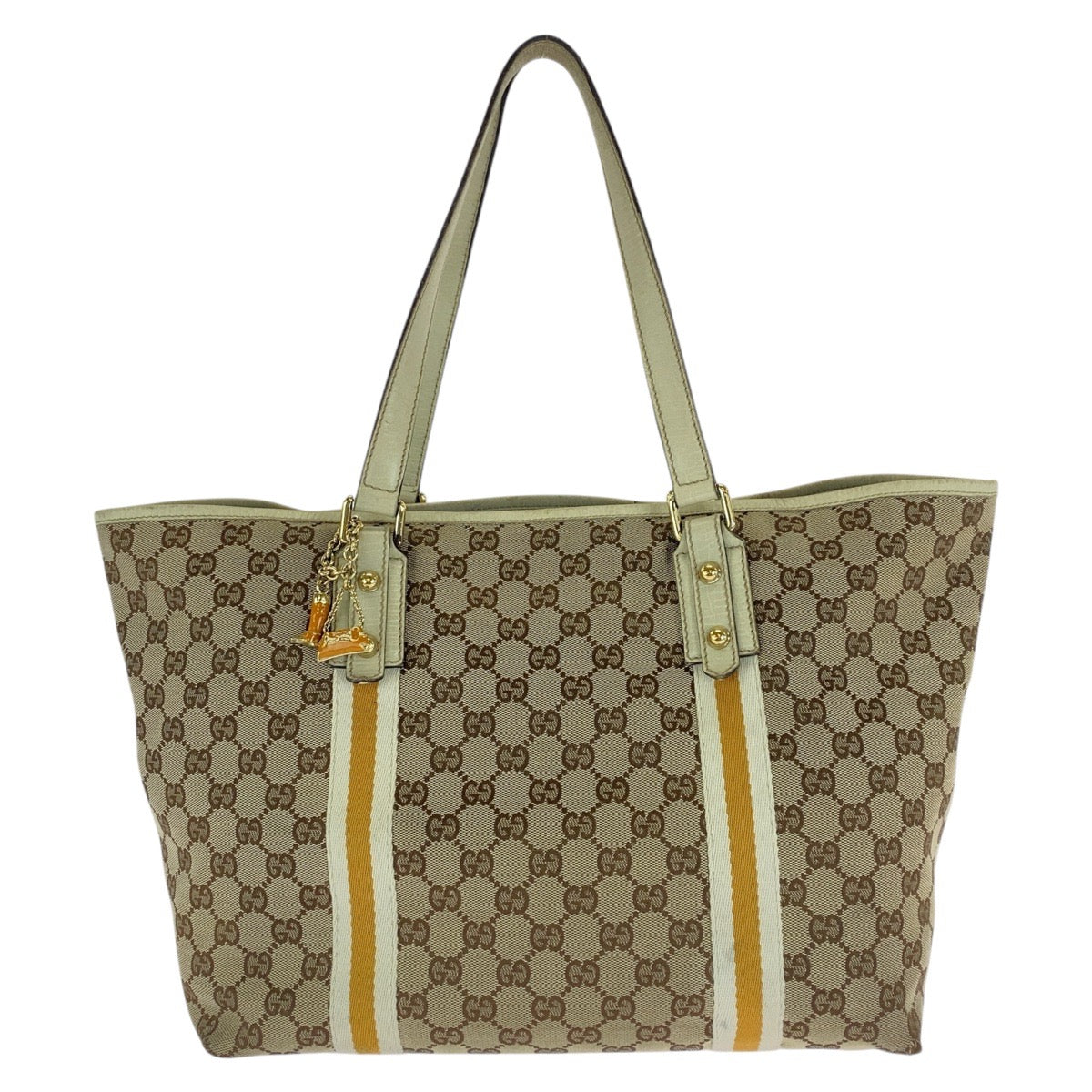 16532
GUCCI グッチ シェリーライン ベージュ アイボリー ゴールド金具 GGキャンバス / レザー 139260 トートバッグ ショルダーバッグ  レディース