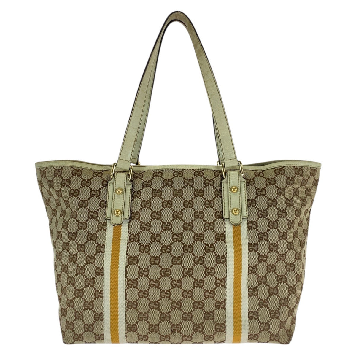 16532
GUCCI グッチ シェリーライン ベージュ アイボリー ゴールド金具 GGキャンバス / レザー 139260 トートバッグ ショルダーバッグ  レディース