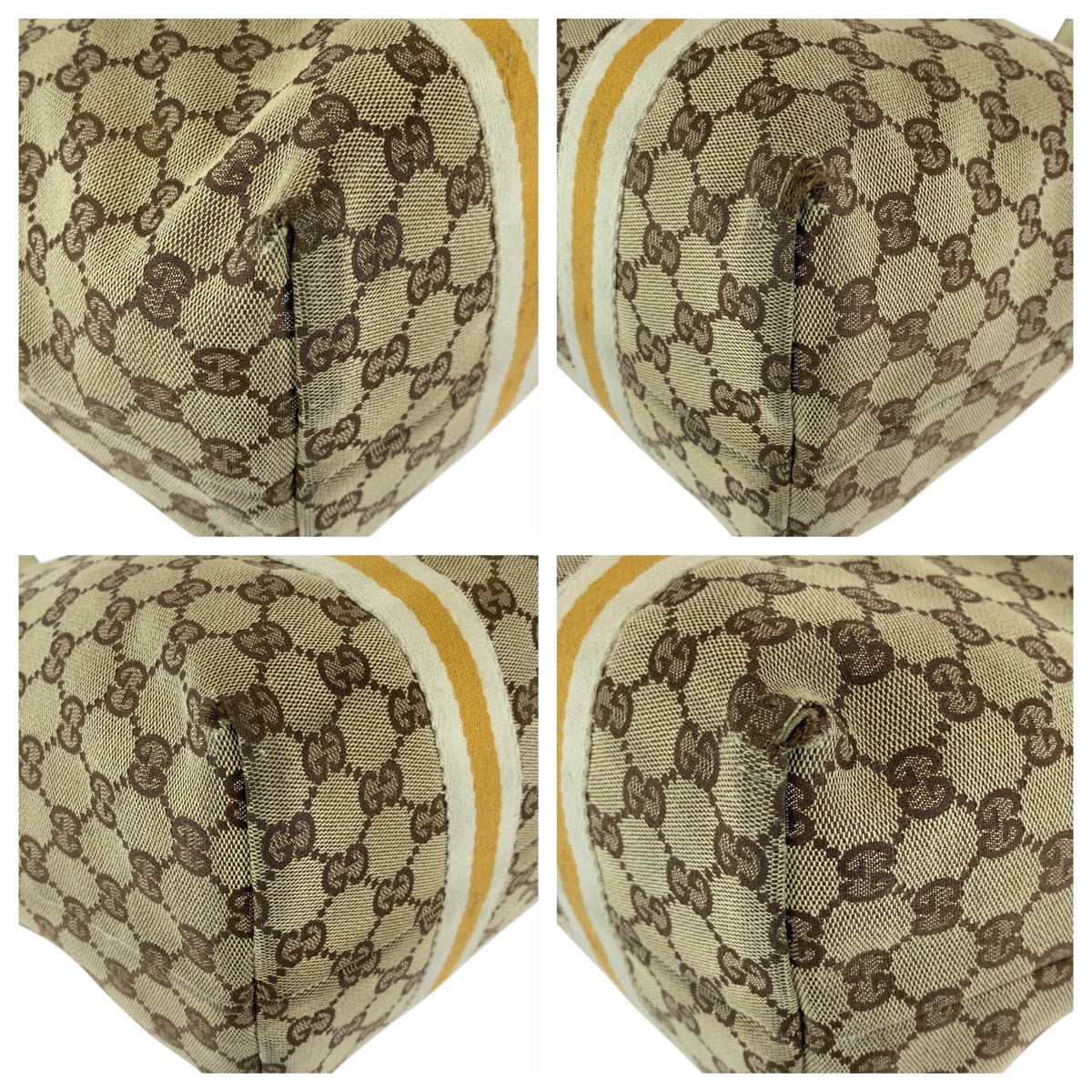 16532
GUCCI グッチ シェリーライン ベージュ アイボリー ゴールド金具 GGキャンバス / レザー 139260 トートバッグ ショルダーバッグ  レディース