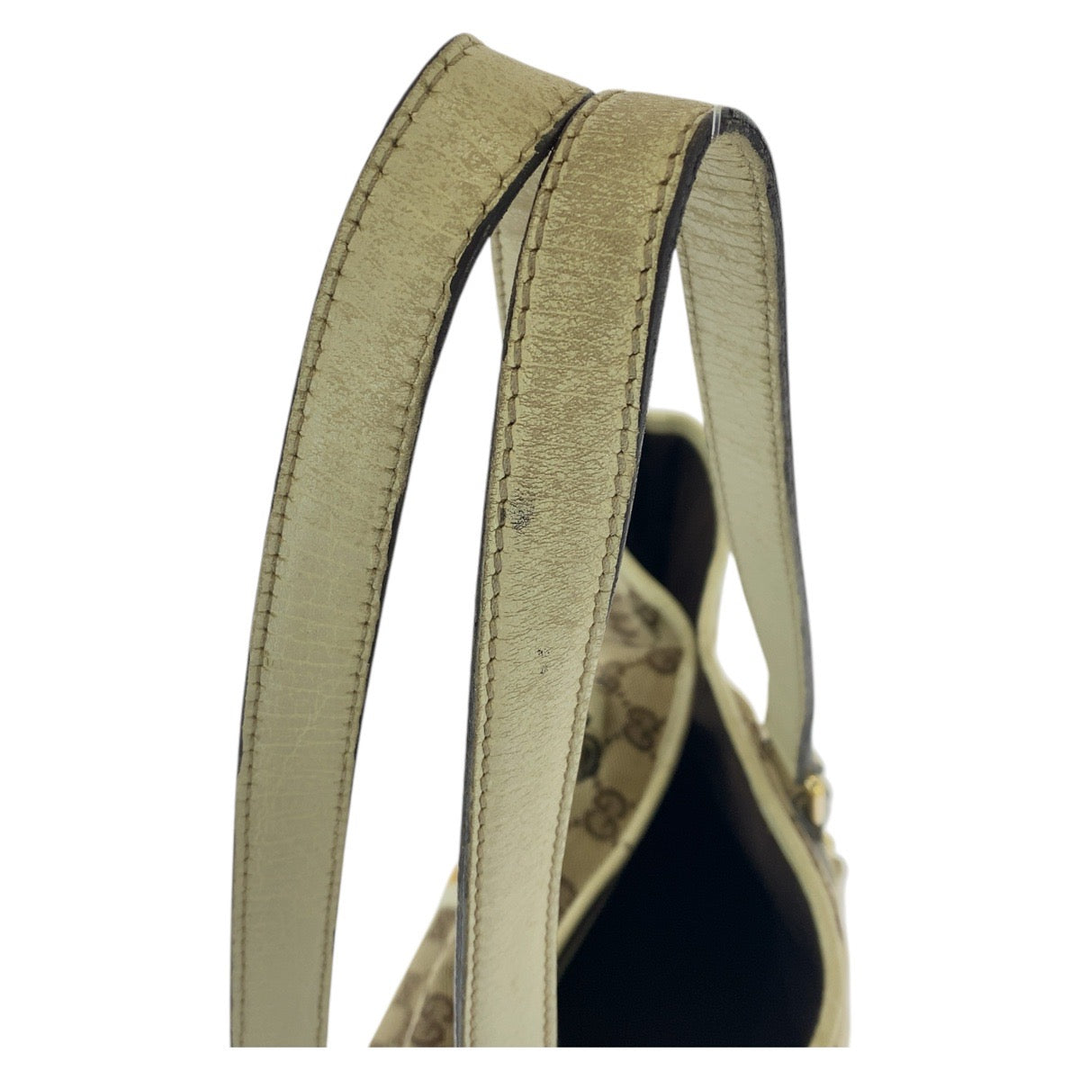 16532
GUCCI グッチ シェリーライン ベージュ アイボリー ゴールド金具 GGキャンバス / レザー 139260 トートバッグ ショルダーバッグ  レディース