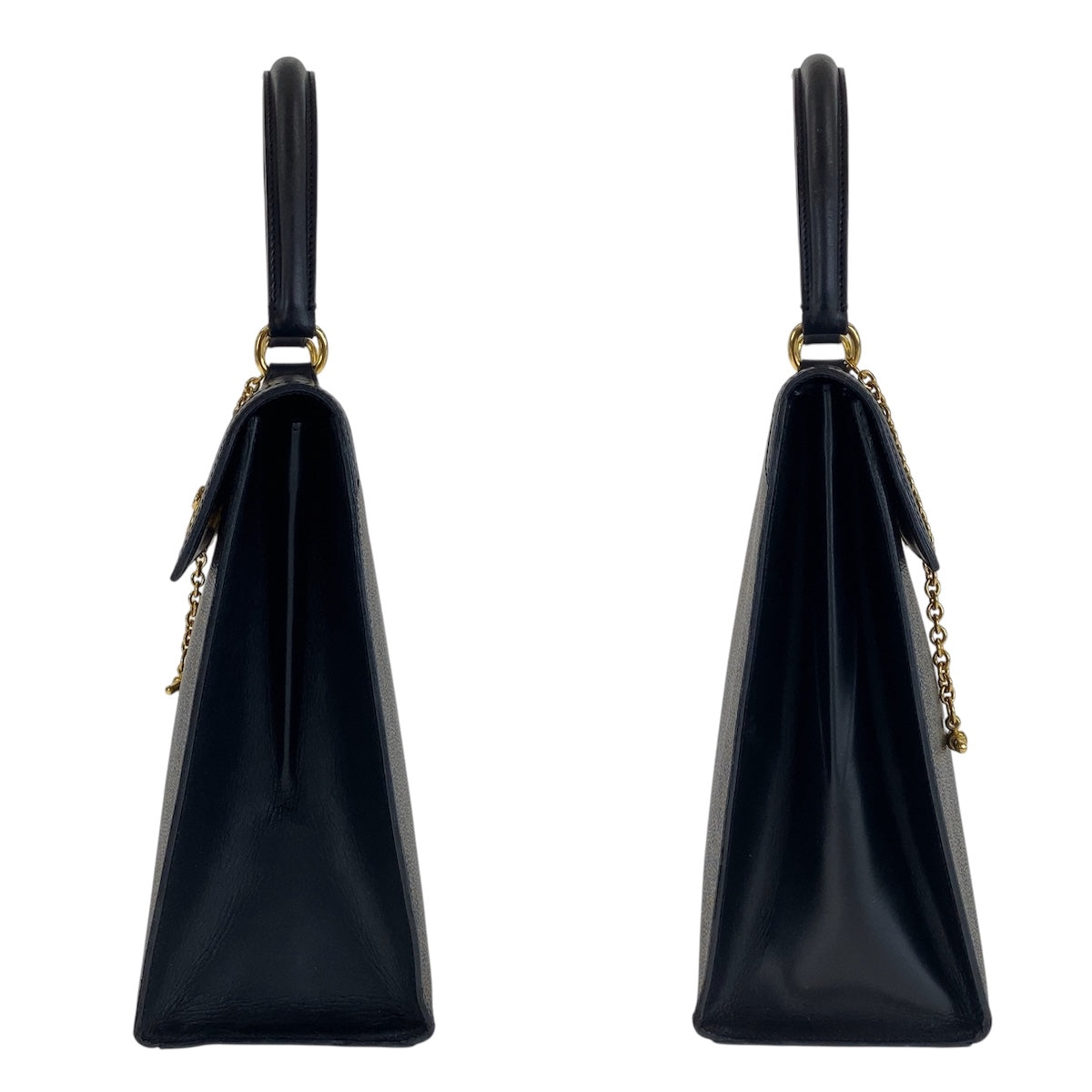 16538
CELINE セリーヌ マカダム ブラウン ゴールド金具 PVC MC97/2 ハンドバッグ  レディース ABP54