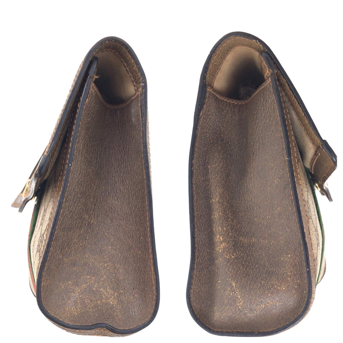 16539
CELINE セリーヌ ヴィンテージ シェリーライン オールドグッチ ベージュ ブラウン ゴールド金具 GGスプリームキャンバス / レザー 89 01 006 クラッチバッグ セカンドバッグ  レディース