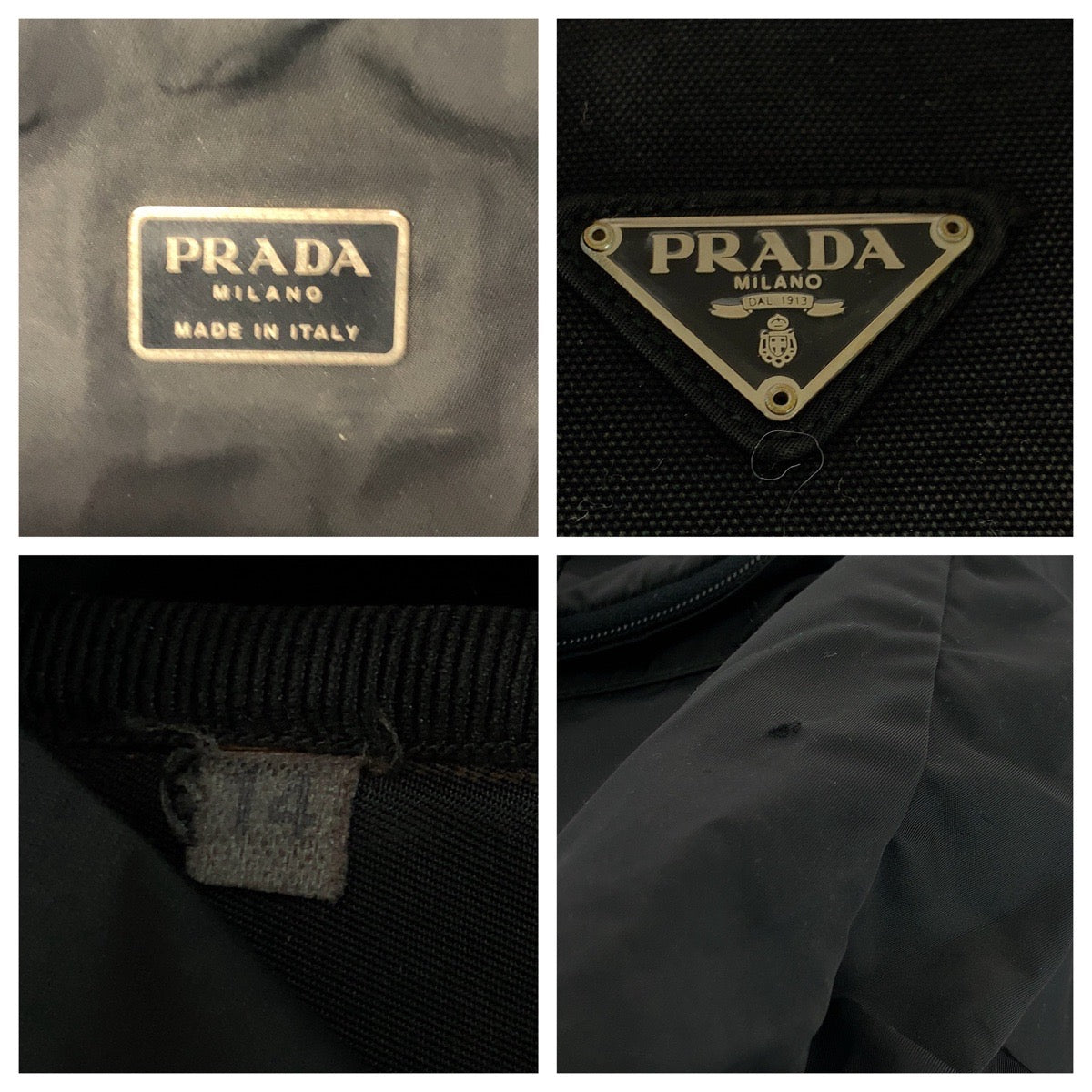 16544
PRADA プラダ テスート 三角ロゴプレート ブラック 黒 シルバー金具 ナイロン V135 リュックサック バックパック  メンズ