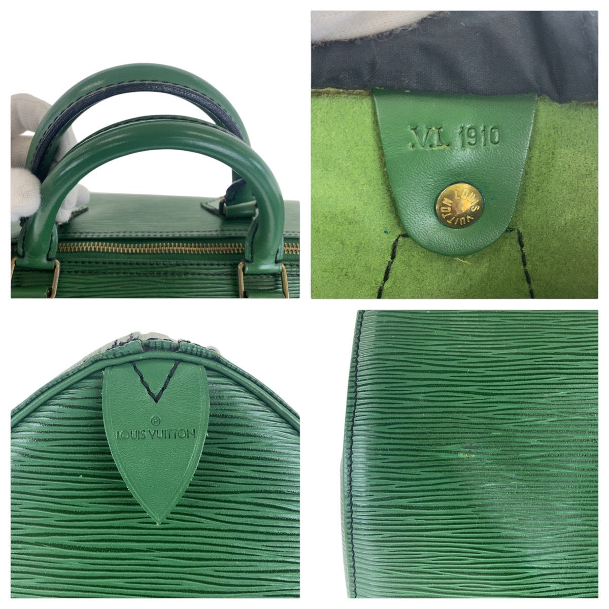 16546
LOUIS VUITTON ルイヴィトン エピ スピーディ 35 ボルネオグリーン ゴールド金具 レザー M42994 ハンドバッグ ミニボストンバッグ  レディース ABP48