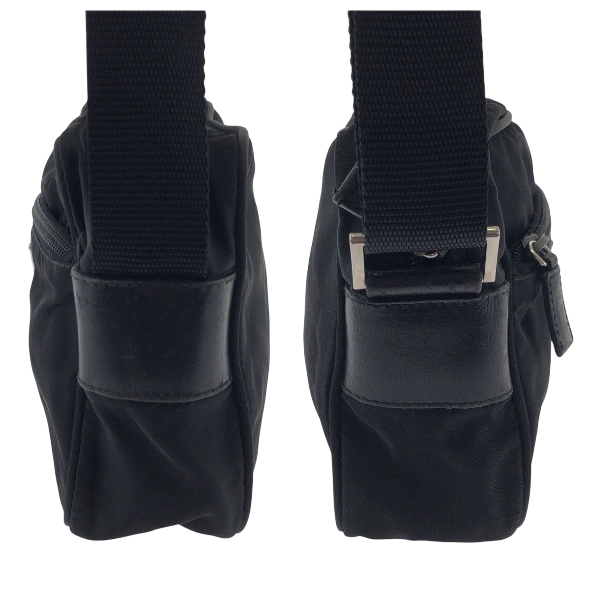 16549
PRADA プラダ テスート 三角ロゴプレート ブラック 黒 シルバー金具 ナイロン BT0167 ショルダーバッグ ポシェット  レディース