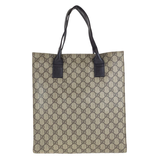 16555
GUCCI グッチ ブラウン シルバー金具 GGスプリームキャンバス / レザー 91249 トートバッグ ハンドバッグ  レディース AB20