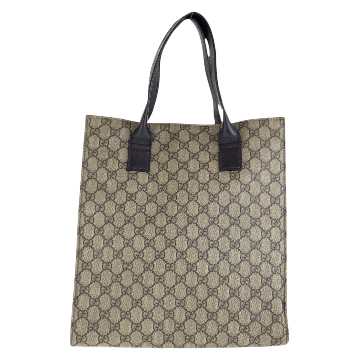 16555
GUCCI グッチ ブラウン シルバー金具 GGスプリームキャンバス / レザー 91249 トートバッグ ハンドバッグ  レディース AB20