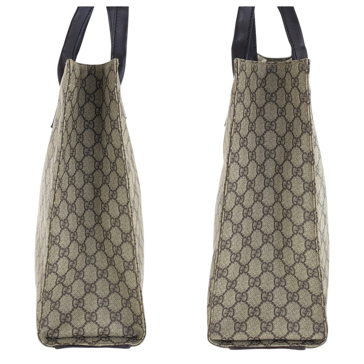 16555
GUCCI グッチ ブラウン シルバー金具 GGスプリームキャンバス / レザー 91249 トートバッグ ハンドバッグ  レディース AB20