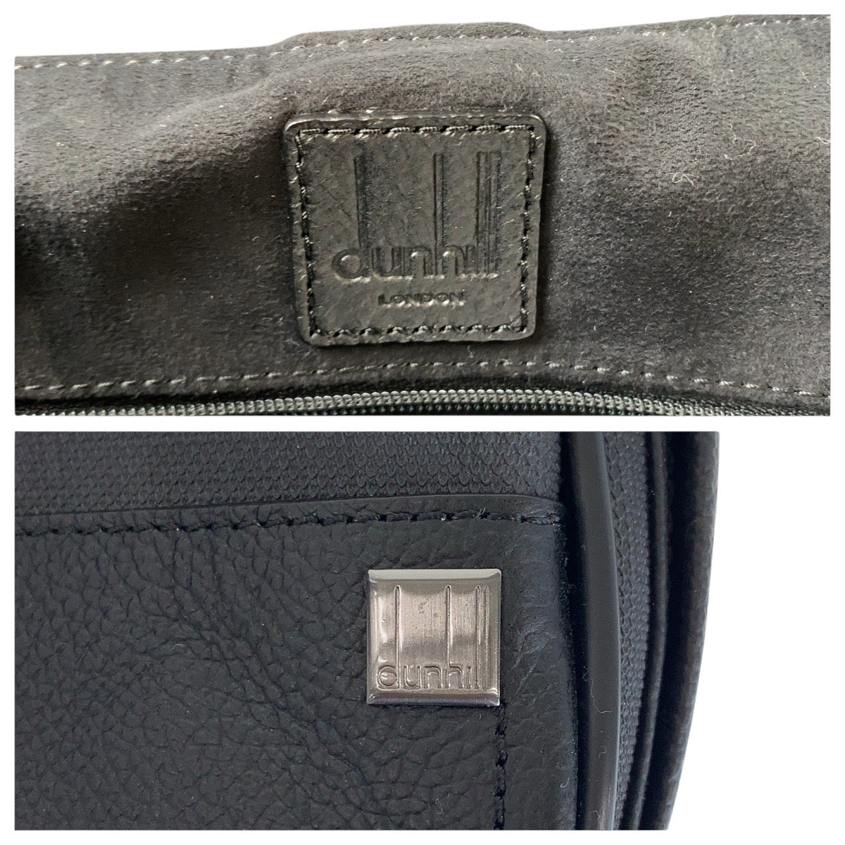 16563
Dunhill ダンヒル ブラック 黒 ガンメタ金具 PVC / レザー ショルダーバッグ メッセンジャーバッグ  メンズ ABP24