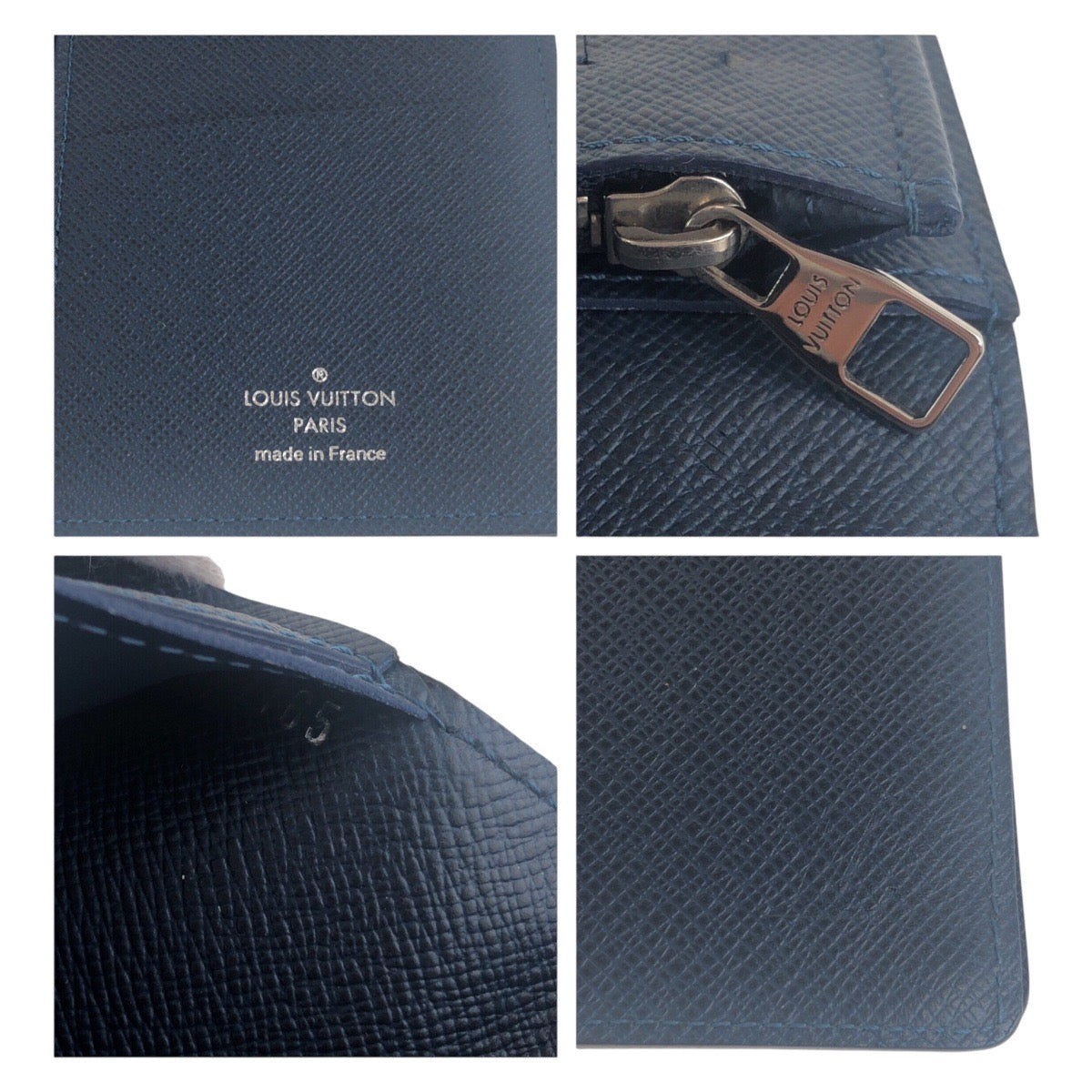 16570
LOUIS VUITTON ルイヴィトン タイガ ポルトフォイユ ブラザ ネイビー シルバー金具 レザー M30501 長財布 ロングウォレット  メンズ A35
