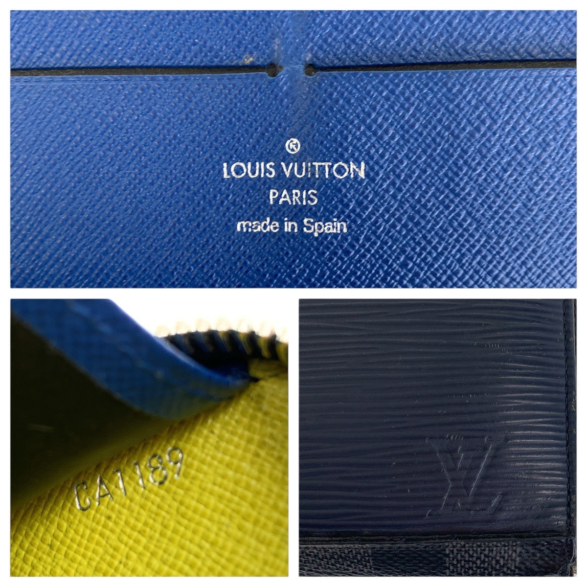 16572
LOUIS VUITTON ルイヴィトン エピ ダミエ グラフィット ジッピー オーガナイザー ネイビー ブラック シルバー金具 レザー / PVC M68227 長財布 ラウンドファスナー  メンズ