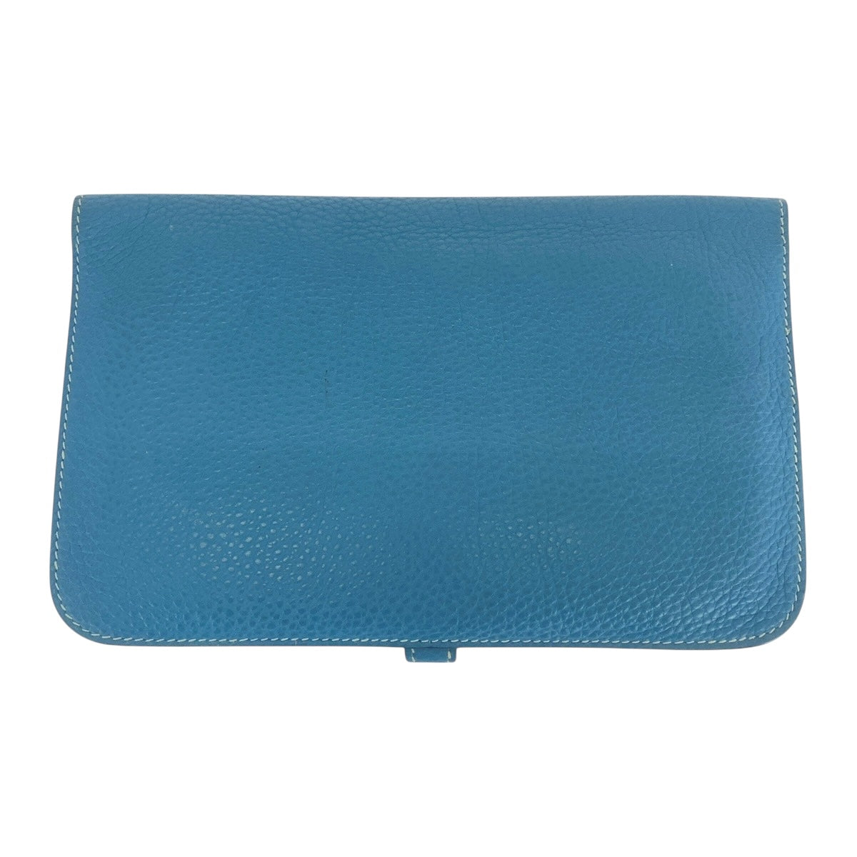 16575
HERMES エルメス ドゴン GM ブルージーン シルバー金具 トゴ 長財布 ロングウォレット 男女兼用 □B刻印  レディース AB44