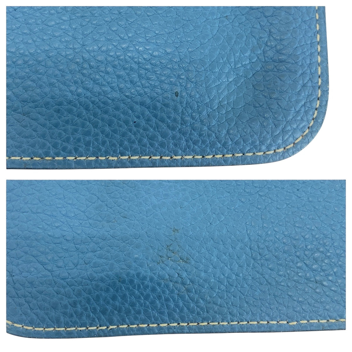 16575
HERMES エルメス ドゴン GM ブルージーン シルバー金具 トゴ 長財布 ロングウォレット 男女兼用 □B刻印  レディース AB44