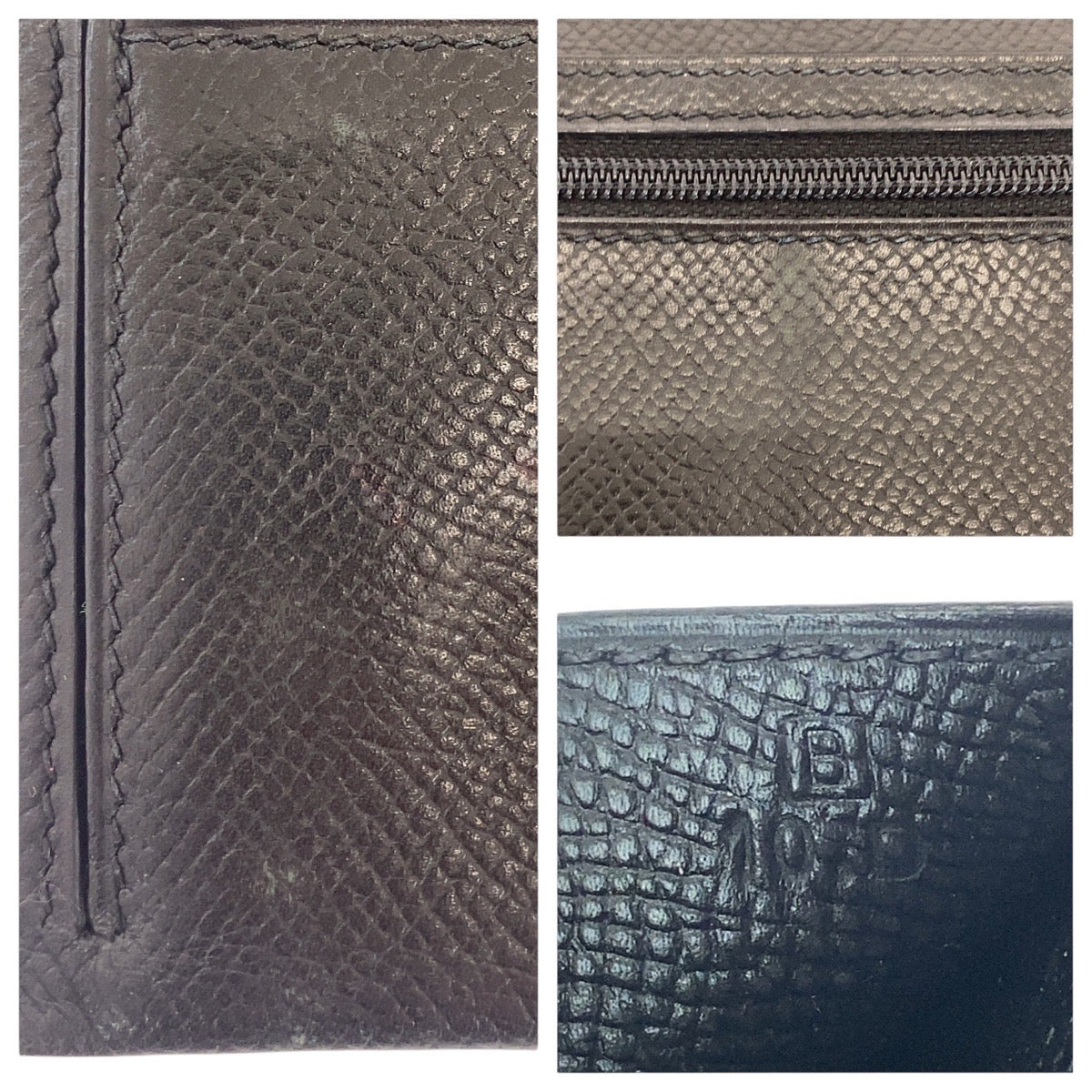 16576
HERMES エルメス べアン ブラック 黒 ゴールド金具 ボックスカーフ 長財布 ロングウォレット 男女兼用 □B刻印  レディース ABP48