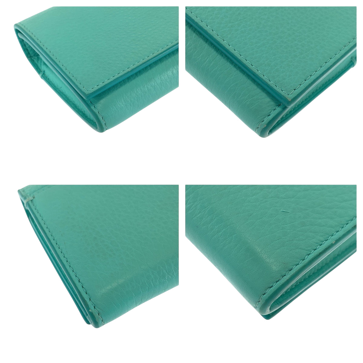 16579
TIFFANY&Co. ティファニー コンチネンタル ティファニーブルー シルバー金具 レザー 長財布 ロングウォレット レディース ABP33