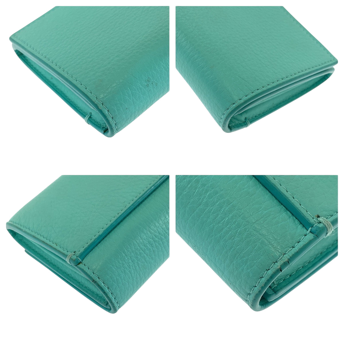 16579
TIFFANY&Co. ティファニー コンチネンタル ティファニーブルー シルバー金具 レザー 長財布 ロングウォレット レディース ABP33