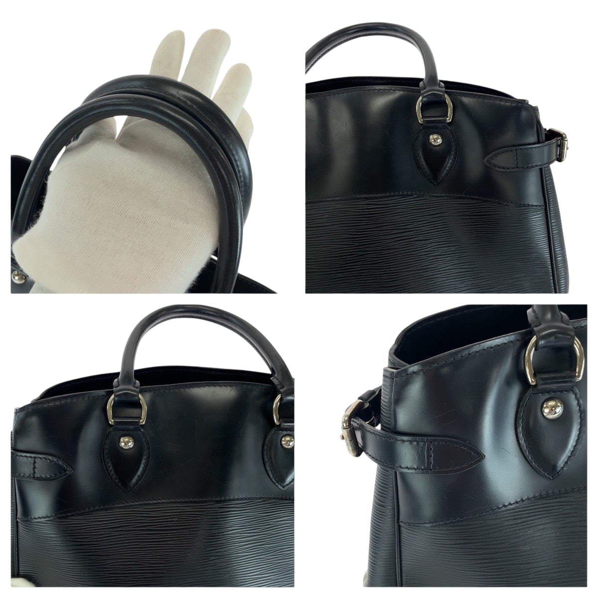 16580
LOUIS VUITTON ルイヴィトン エピ パッシィPM ブラック 黒 シルバー金具 エピレザー M59262 ハンドバッグ トートバッグ ショルダーバッグ  レディース ABP50