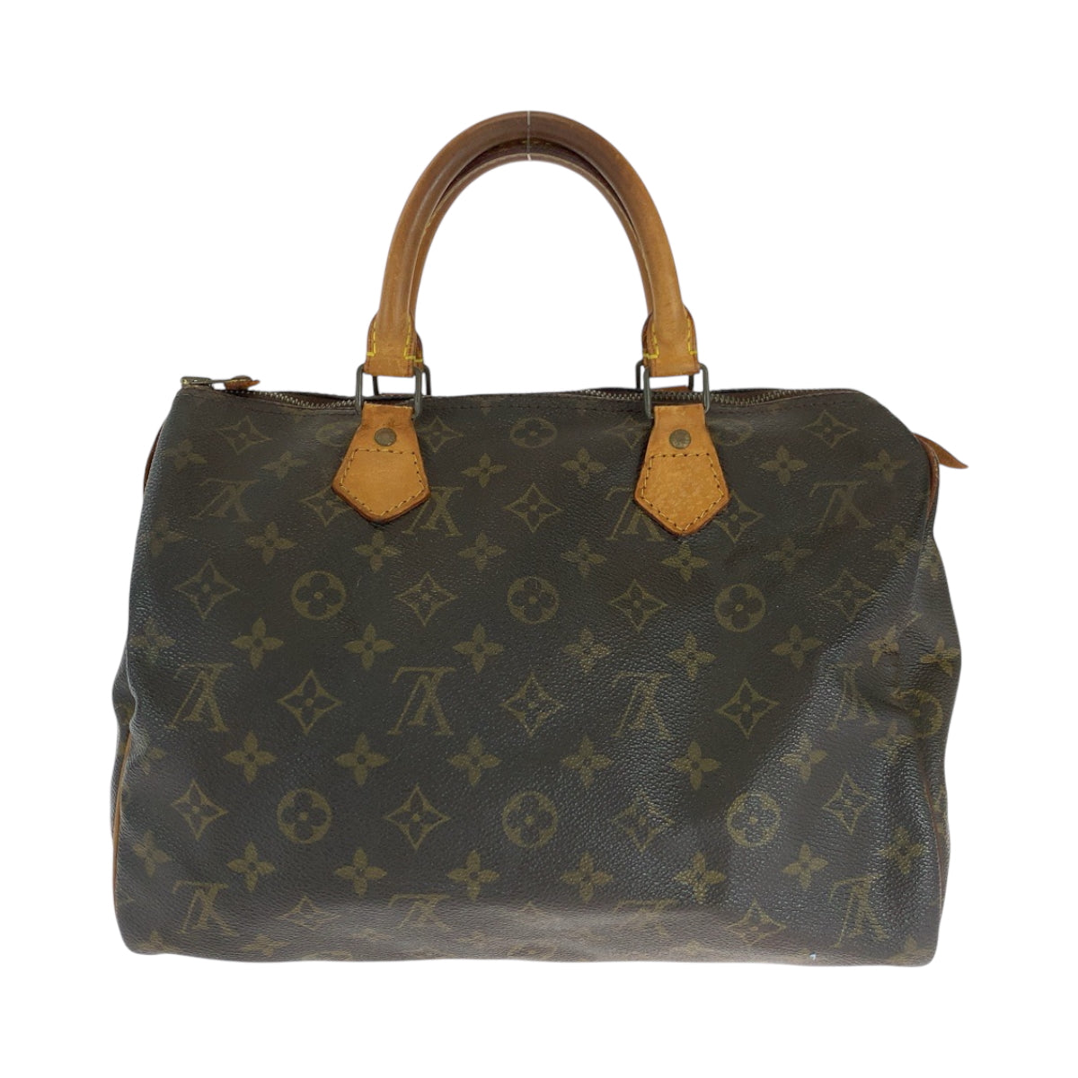 16581
LOUIS VUITTON ルイヴィトン モノグラム スピーディ30 ブラウン ゴールド金具 PVC ハンドバッグ ミニボストンバッグ  レディース AB41