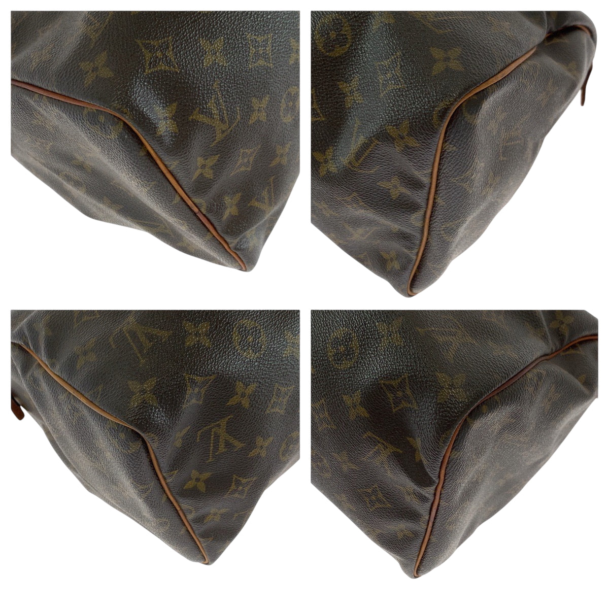 16581
LOUIS VUITTON ルイヴィトン モノグラム スピーディ30 ブラウン ゴールド金具 PVC ハンドバッグ ミニボストンバッグ  レディース AB41
