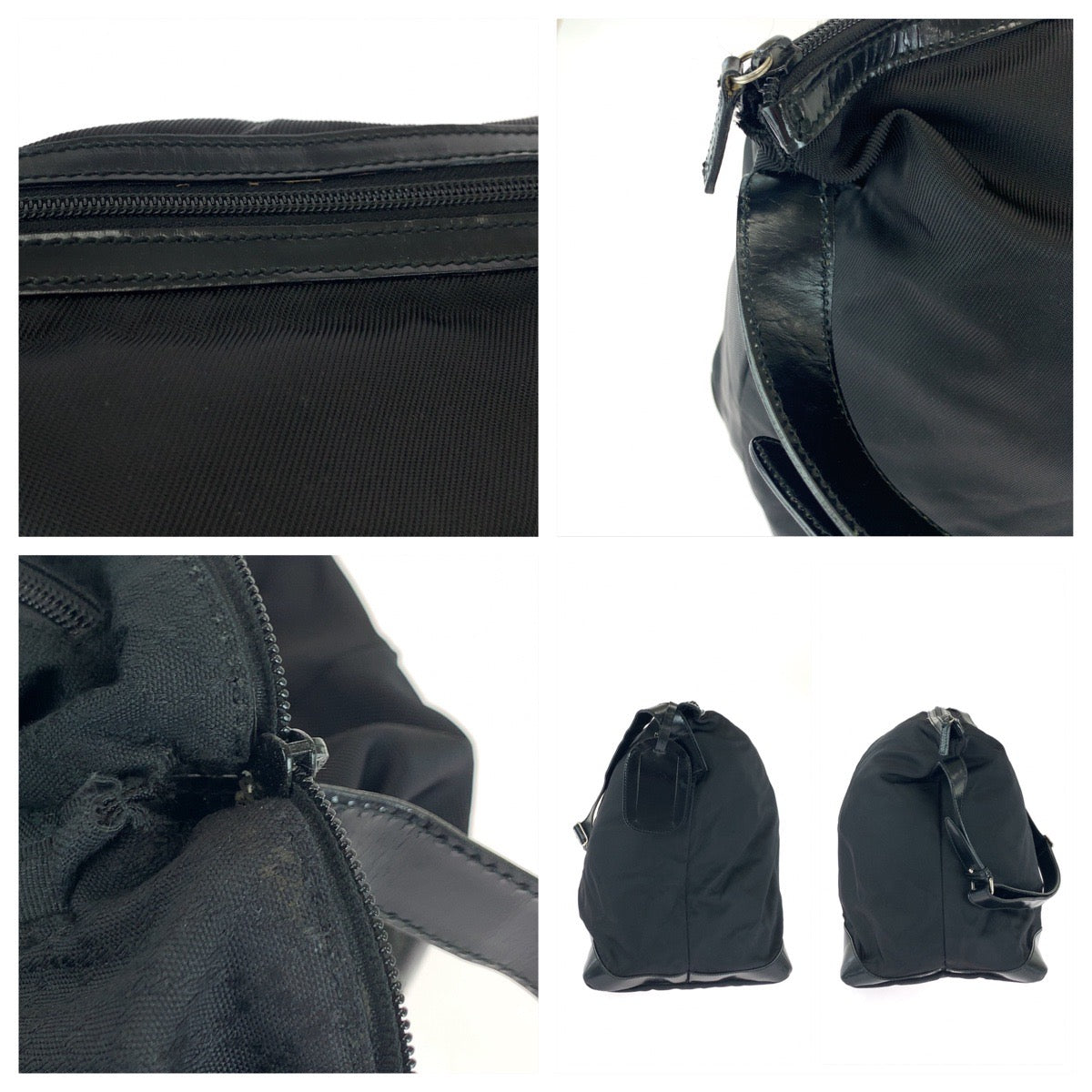 16582
GUCCI グッチ ブラック 黒 シルバー金具 ナイロン / エナメル 012 0153 ショルダーバッグ ボストンバッグ  レディース AB26