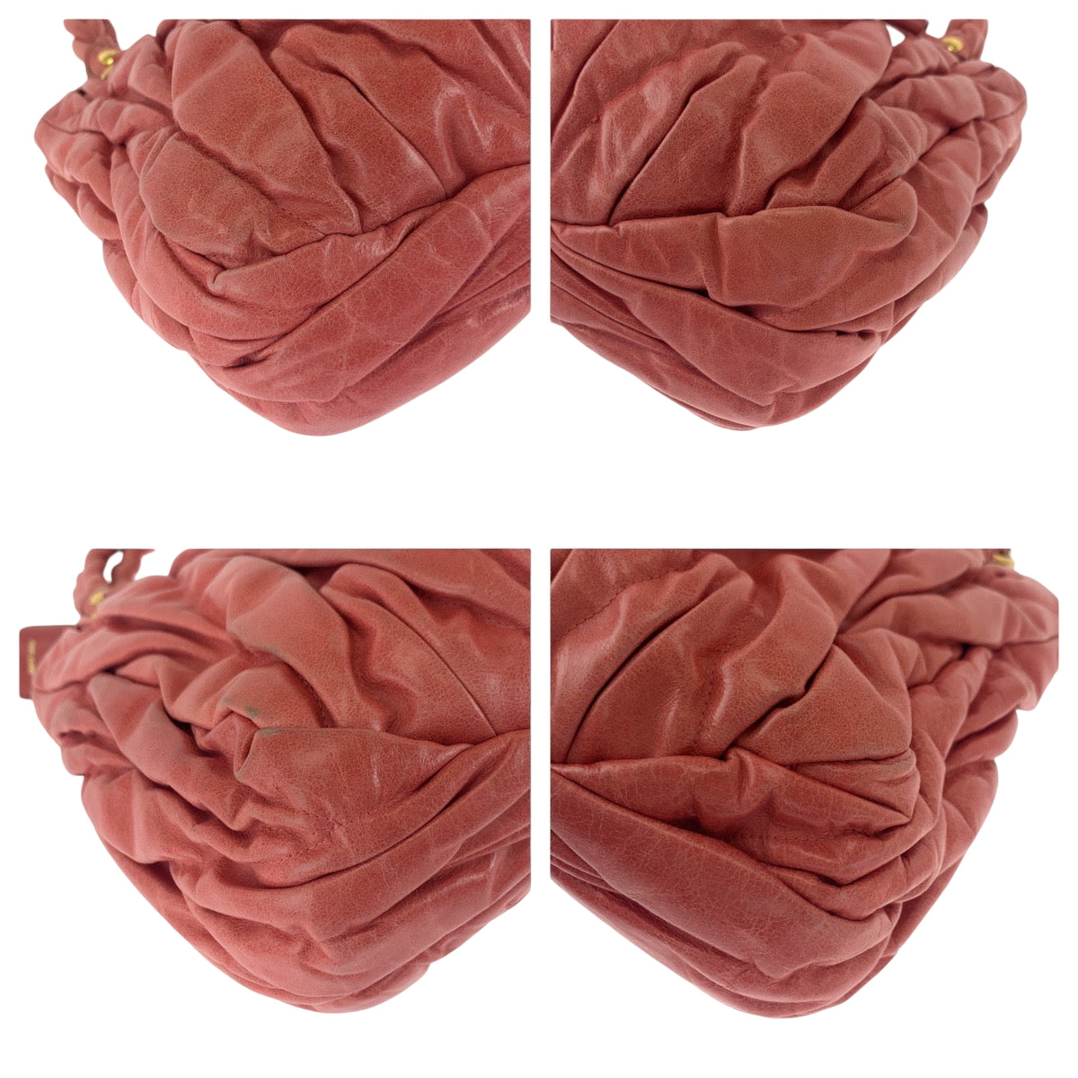 16590
Miu Miu ミュウ ミュウ マテラッセ ピンク ゴールド金具 レザー ハンドバッグ トートバッグ  レディース ABP48