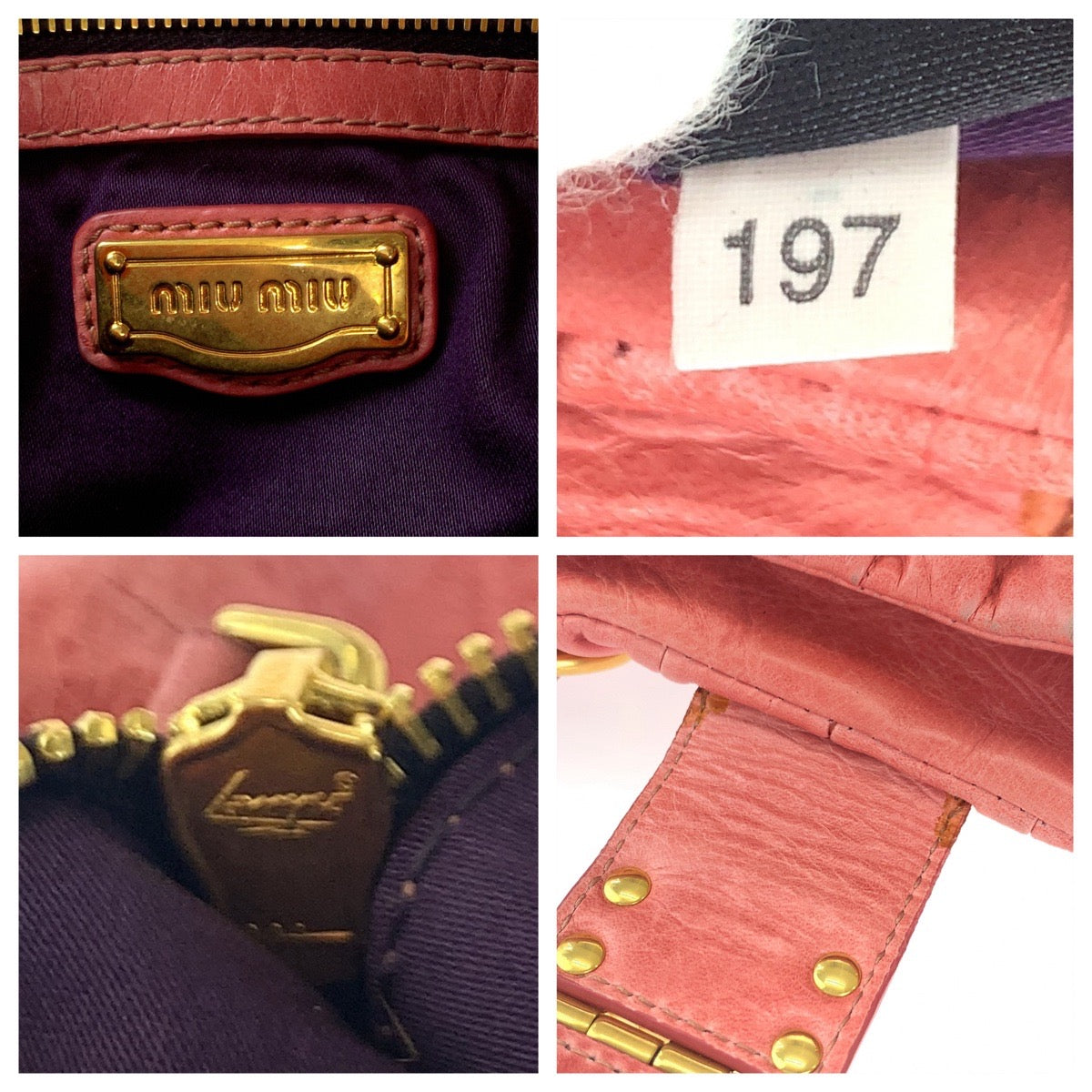 16590
Miu Miu ミュウ ミュウ マテラッセ ピンク ゴールド金具 レザー ハンドバッグ トートバッグ  レディース ABP48