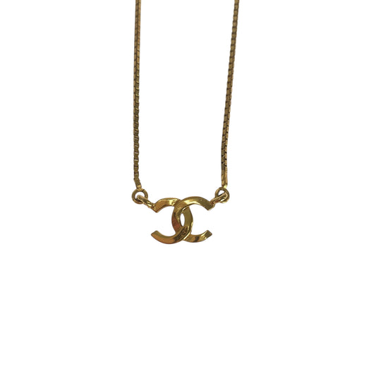 16592
CHANEL シャネル ヴィンテージ ココマーク ゴールド メッキ ネックレス 1982刻印  レディース