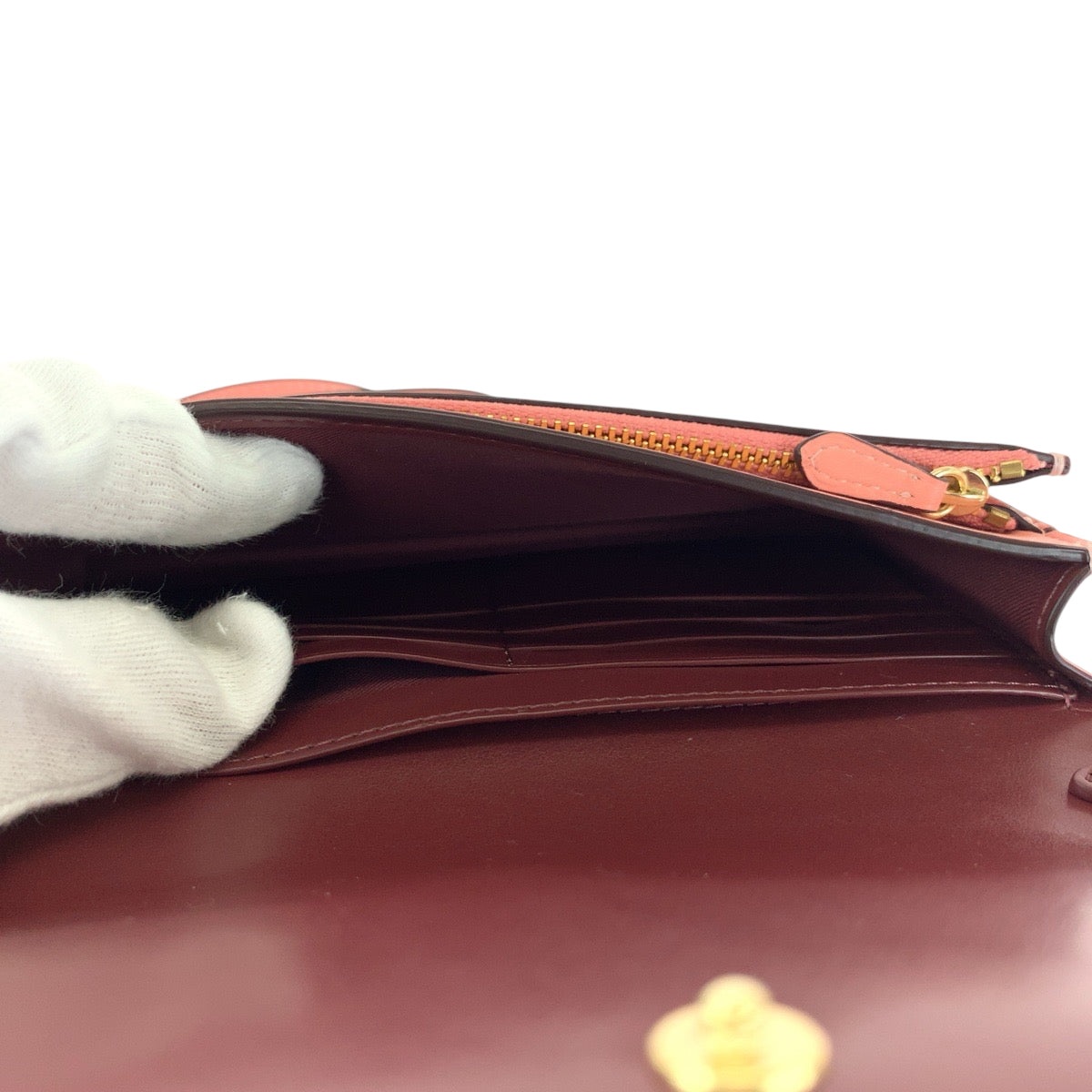 16594
COACH コーチ シグネチャー ピンク ゴールド金具 PVC ショルダーウォレット ショルダーバッグ  レディース A10