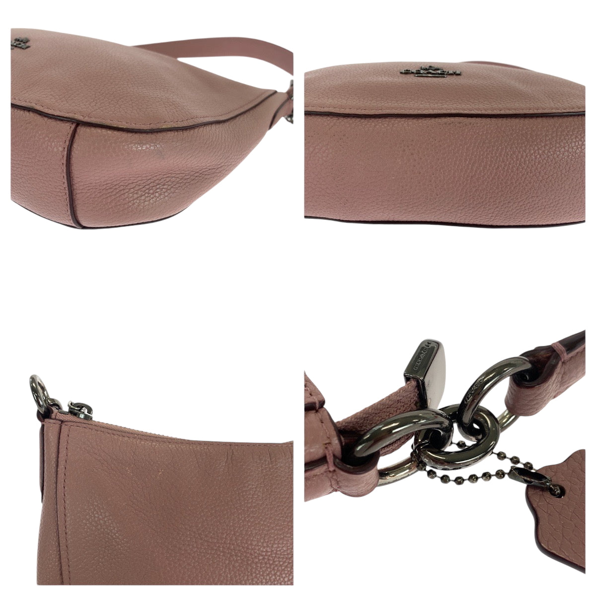 16596
COACH コーチ チェルシー ロゴ ピンク シルバー金具 PVC ショルダーバッグ ハンドバッグ 2way  レディース ABP9