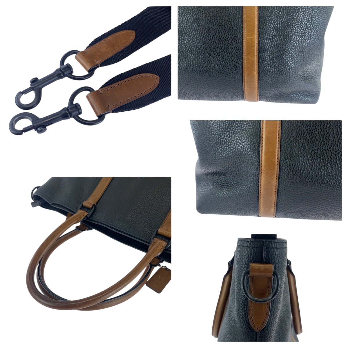 16597
COACH コーチ メトロポリタン ブラック ブラウン ブラック金具 レザー トートバッグ ビジネスバッグ 2way  メンズ ABP21
