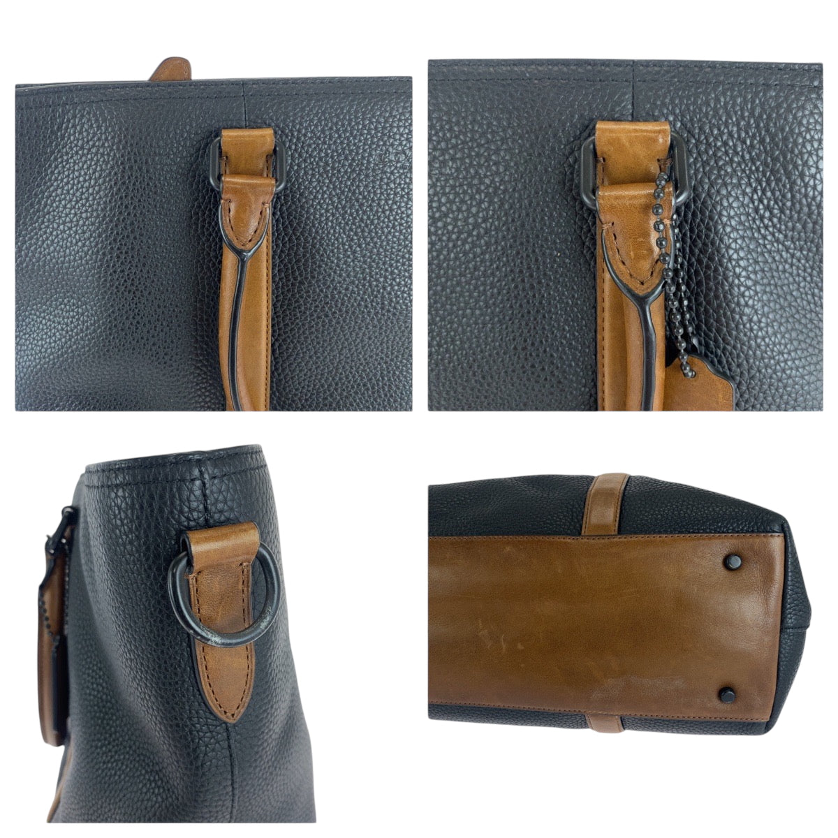 16597
COACH コーチ メトロポリタン ブラック ブラウン ブラック金具 レザー トートバッグ ビジネスバッグ 2way  メンズ ABP21