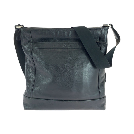 16598
COACH コーチ 男女兼用 ブラック 黒 シルバー金具 レザー ショルダーバッグ ポシェット  メンズ ABP8