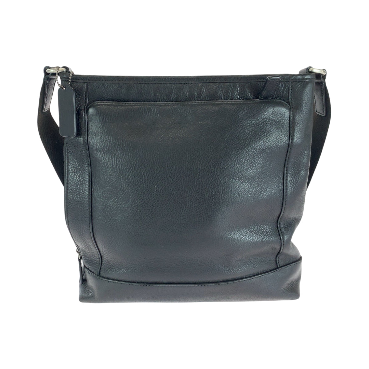 16598
COACH コーチ 男女兼用 ブラック 黒 シルバー金具 レザー ショルダーバッグ ポシェット  メンズ ABP8