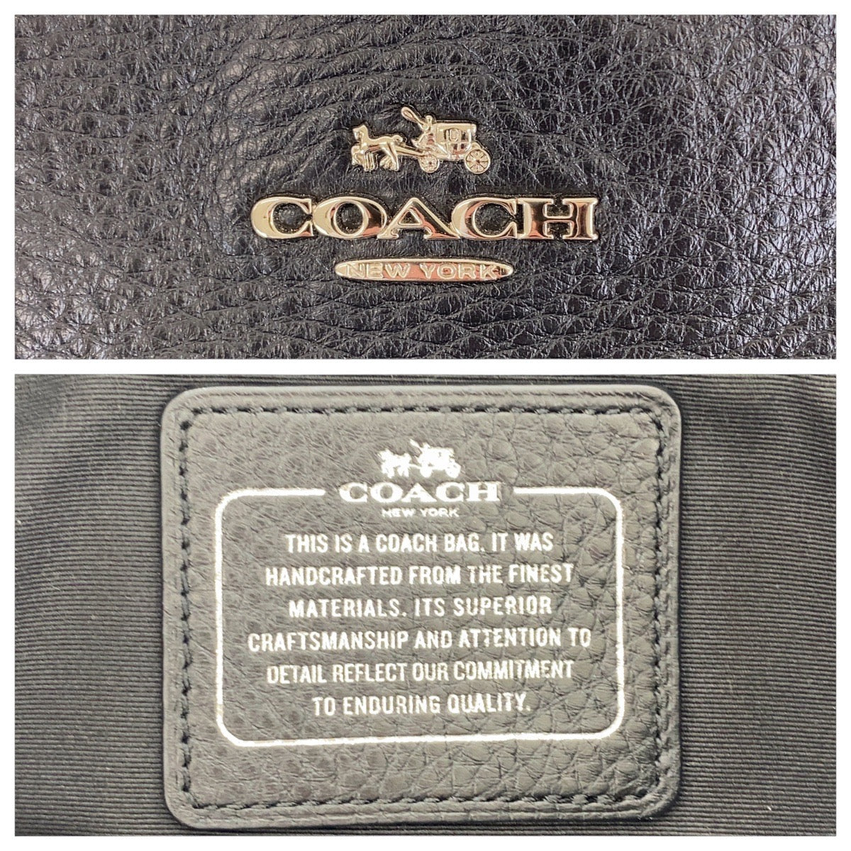 16599
COACH コーチ ブラック 黒 グレージュ シルバー金具 レザー ハンドバッグ ショルダーバッグ 2way  レディース