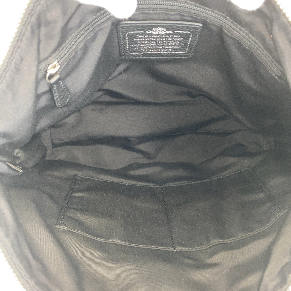 16599
COACH コーチ ブラック 黒 グレージュ シルバー金具 レザー ハンドバッグ ショルダーバッグ 2way  レディース