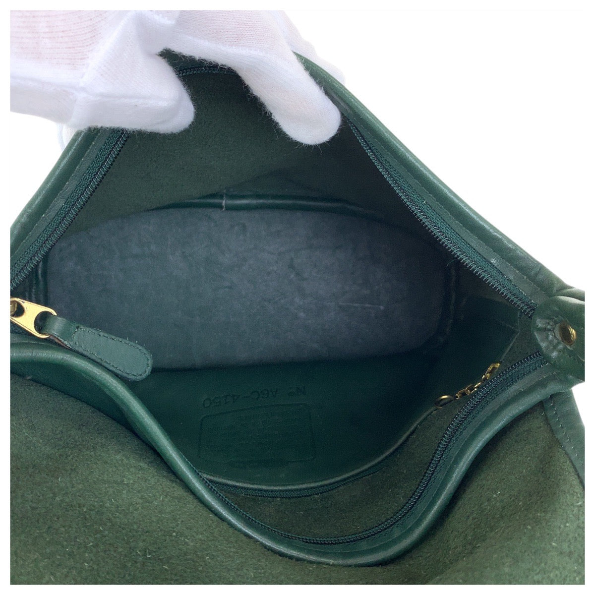 16601
COACH コーチ オールドコーチ グリーン ゴールド金具 レザー A6C-4150 ショルダーバッグ 2way  レディース